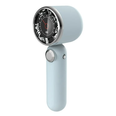 RoamHome Electric Mini Fan Charging Small Fans USB Rechargeable, 100 Speeds Adjustable Handheld Battery Powered Portable Fans Personal Cooling Fan That Blows Cold Air (Light Blue)