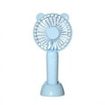 thumbnail image 1 of RoamHome Electric Mini Fan Charging Small Fans USB Rechargeable Cartoon Handheld 800mAh Battery Powered Portable Fans Personal Cooling Fan That Blows Cold Air (Blue), 1 of 6