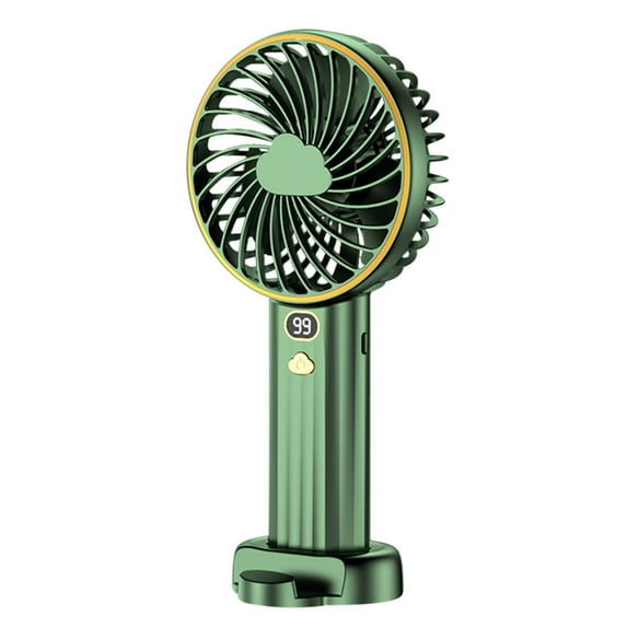 RoamHome Electric Mini Fan Charging Small Fans USB Rechargeable Handheld 3000mAh Battery Powered Portable Fans, Student Worker Office Personal Cooling Fan That Blows Cold Air (Green)