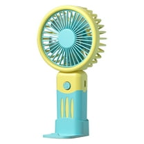 RoamHome Electric Mini Fan Charging Small Fans USB Rechargeable Handheld Battery Powered Portable Fans Personal Cooling Fan That Blows Cold Air (Blue)