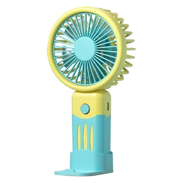 RoamHome Electric Mini Fan Charging Small Fans USB Rechargeable Handheld Battery Powered Portable Fans Personal Cooling Fan That Blows Cold Air (Blue)