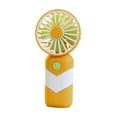 thumbnail image 1 of yongmandr Electric Mini Fan Charging Small Fans USB Rechargeable Handheld Battery Powered Portable Fans Personal Cooling Fan That Blows Cold Air, Gift for Students Workers (Yellow), 1 of 8