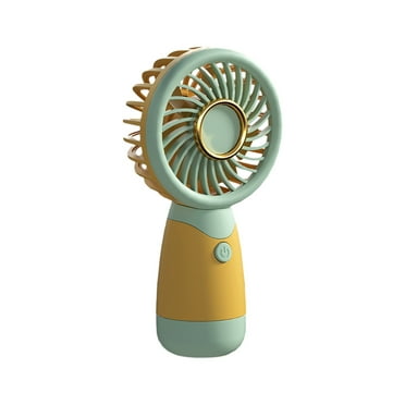 RoamHome Electric Mini Fan Charging Small Fans USB Rechargeable Handheld Battery Powered Portable Fans Personal Cooling Fan That Blows Cold Air (Green)