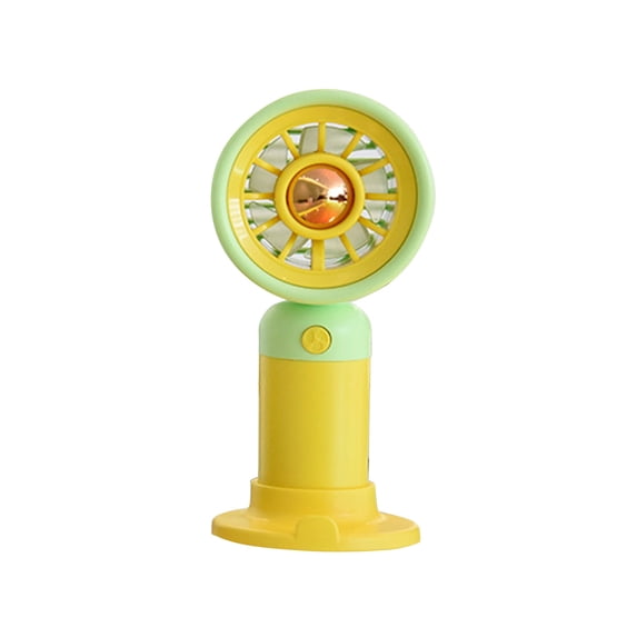RoamHome Electric Mini Fan Charging Small Fans USB Rechargeable Handheld Battery Powered Portable Fans Personal Cooling Fan That Blows Cold Air (Yellow)