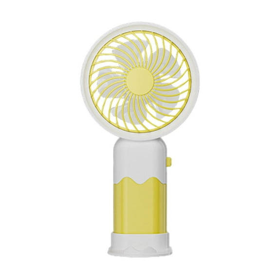 RoamHome Electric Mini Fan Charging Small Fans USB Rechargeable Handheld Battery Powered Portable Fans Personal Cooling Fan That Blows Cold Air (Yellow)