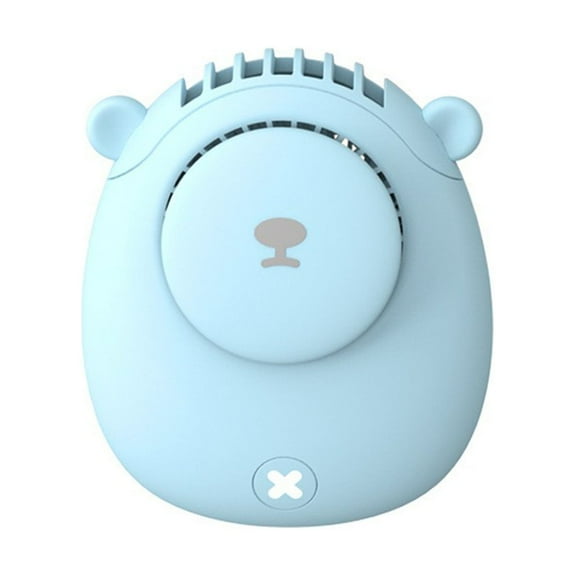 RoamHome Electric Neck Fan Hands Free Foldable Small Fans USB Rechargeable Handheld Battery Powered Portable Mute Turbine Fans Personal Cooling Neck Fan That Blows Cold Air (Blue)