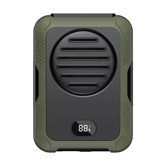 RoamHome Electric Neck Fans Foldable Waist Fans USB Rechargeable Handheld Battery Powered Portable Mute Turbine Fans Personal Cooling Neck Fan That Blows Cold Air (Green)