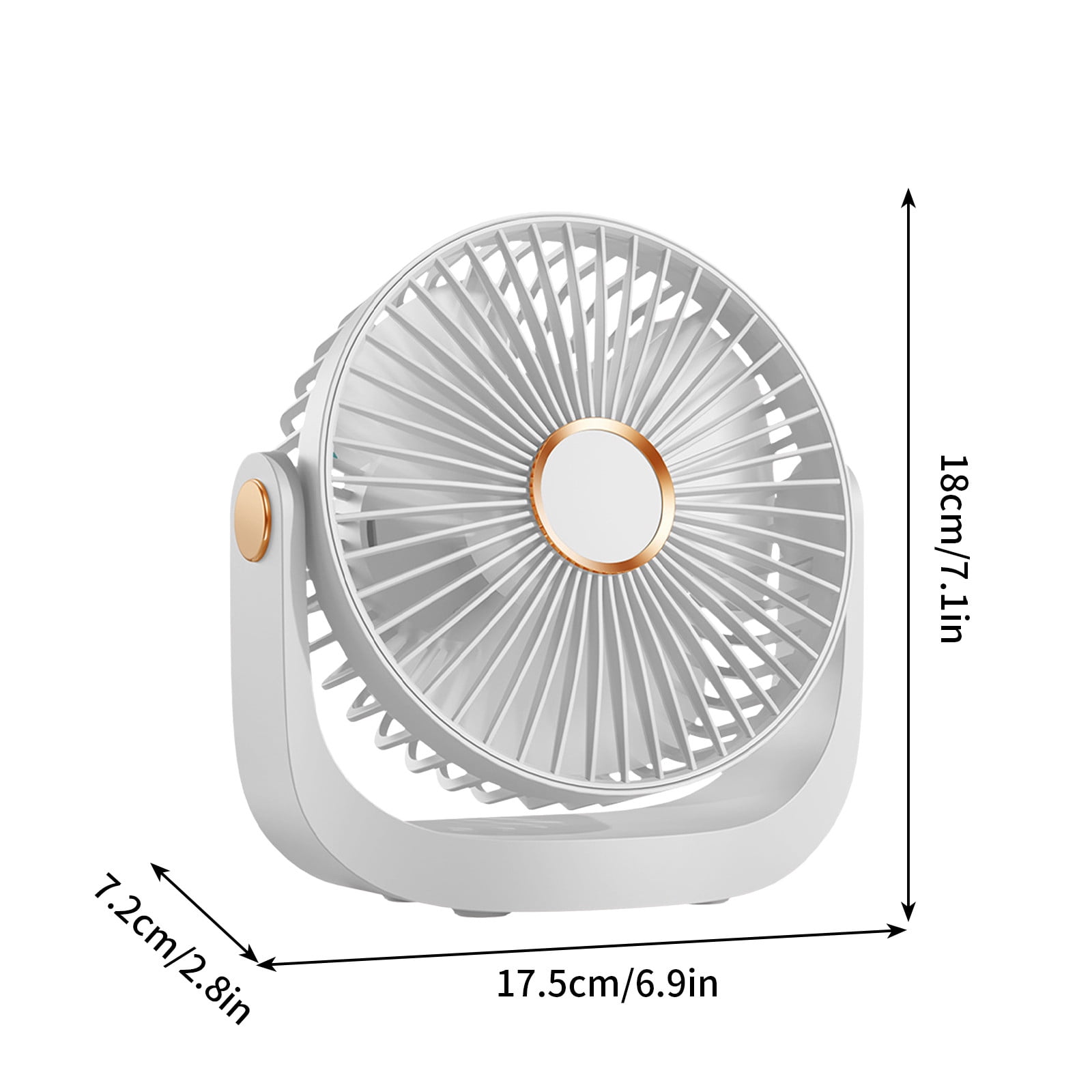 RoamHome Electric Portable Mini Fan Charging with LED Light & 5-Speed, 2400mAh Battery Powered Desk Fan Student Small Fans USB Rechargeable Personal Cooling Fans That Blows Cold Air (A)
