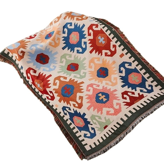 RoamHome Floral Polyester Throw Blankets Modern Style Flannel Decorative Quilt Soft Warm Throws for All Season Throw Blanket Great Gifts (Multicolor, 1PC)