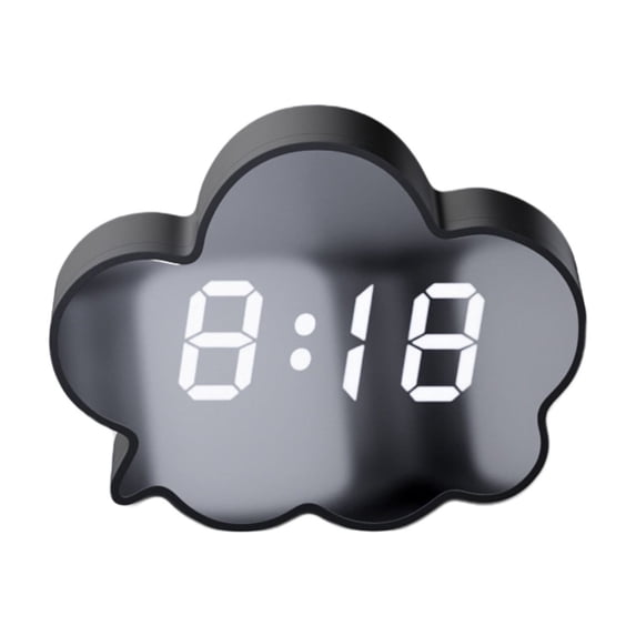 RoamHome Home Mini Clock with LCD Digital Display, Luminous Small Alarm Clock for Kids Children Students, Automatic Call Clock, Home Supplies, Ideal Gifts (Black, 1PC)