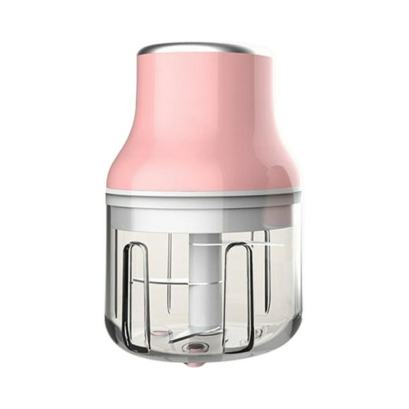 RoamHome Mini Electric Garlic Chopper Masher, 45W 250ml Vegetable Meat Grinder Household Food Processor Mincer for Garlic Pepper Chili, Kitchen Supplies, Gift for Family Friend (Pink, 1PC)