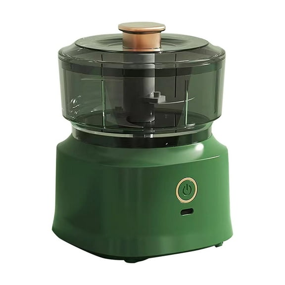 RoamHome Mini Electric Garlic Chopper Masher, 45W 350ml Vegetable Meat Grinder Household Food Processor Mincer for Garlic Pepper Chili, Kitchen Supplies, Gift for Family Friend (Green, 1PC)