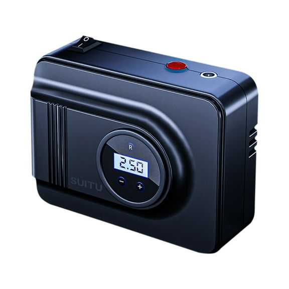 RoamHome Mini Electric Inflator Portable Compressor, Multi-Purpose Household Pump for Home Vehicle, Fast Inflate Pump for Car Bike, Home Supplies, Ideal Gifts (Black, 1PC)