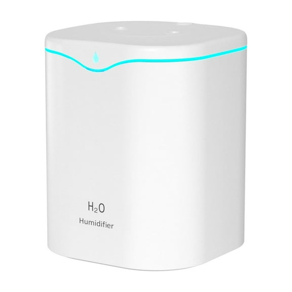 RoamHome Mini Portable Desktop Humidifier with Lights, Cold Mist USB Rechargeable 2L, Wireless Electric Humidifier for Car Home Office, Home Supplies, Ideal Gifts (White, 1PC)