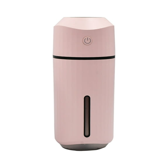 RoamHome Mini Portable Humidifier with Lights, 320ml Large Mist USB Rechargeable, Desktop Wireless Electric Humidifier for Car Home Office, Home Supplies, Ideal Gifts (Pink, 1PC)