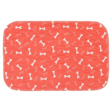 RoamHome Non-slip Washable Dog Pee Pad Waterproof Leak-Proof Reusable Toilet Training Pads for Dogs Cats Warer Absorbing Pet Urine Mats Home Decor Pet Mat 16x24 Inches (Red)