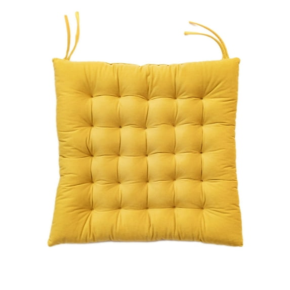 RoamHome Polyester Chair Cushion Breathable Seat Cushion for Students Workers Floor Chair Pad for Home Office Classroom Solid Color Modern Home Decor Square (Yellow, 1PC)