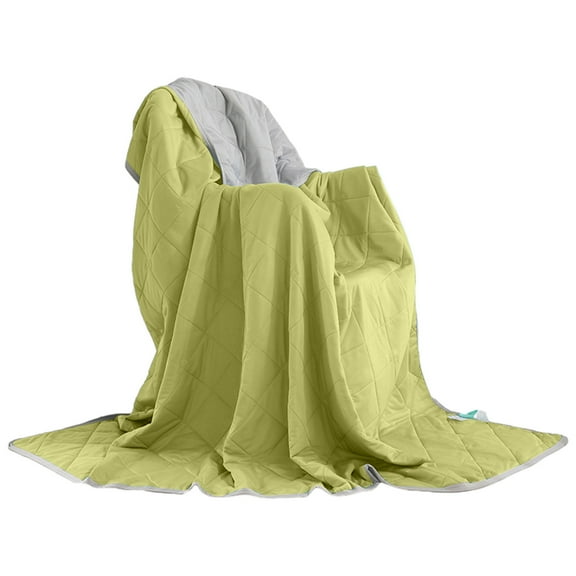 RoamHome Polyester Summer Blanket Lightweight Thin Solid Color Cooler Quilt Cooling Blankets for Home Dormitory Summer Supplies Throw Blanket (Yellow, 1PC)