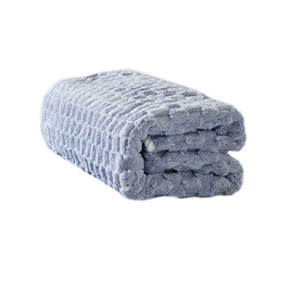 RoamHome Polyester Water Absorbing Beach Towels Coral Velvet Bath Towel Quick Drying Solid Color Soft Comfy Bath Towels for Adults Kids Home Supplies Modern Style (Blue, 1PC)