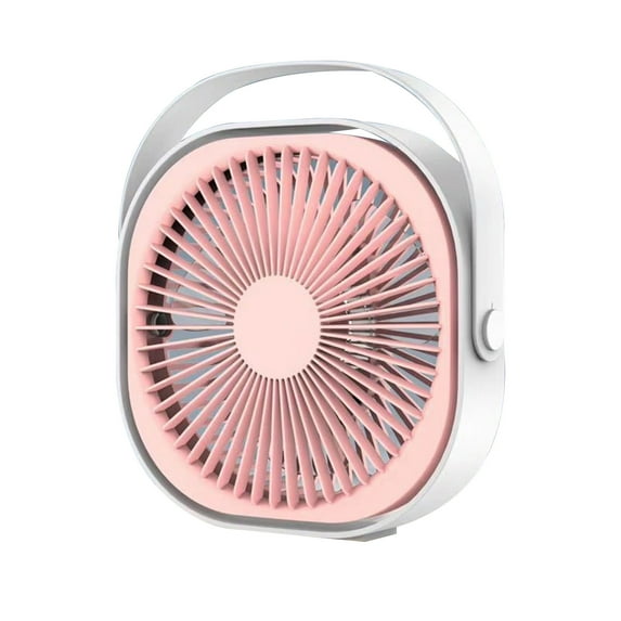 RoamHome Portable 6-Inches Desk Fan Small Quiet Desktop Mini Fan, Mute USB Rechargeable Tabletop Personal Cooling Fans for Bedroom Office, High Appearance Gift for Students Workers (Pink)