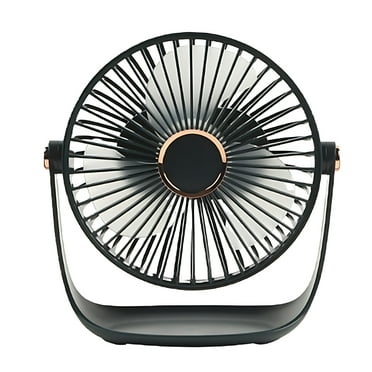RoamHome Portable Desk Fan 6- Inches Small Desktop Mini Fan, Mute USB Rechargeable Tabletop Personal Cooling Fans for Bedroom Office, High Appearance Gift for Students Workers (Black)