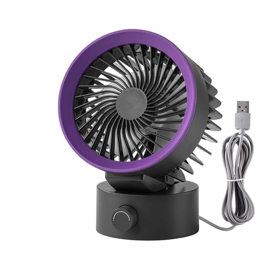 RoamHome Portable Desk Fan Desktop Mini Fan, Mute USB Rechargeable Tabletop Personal Cooling Fans for Bedroom Office, High Appearance Gift for Students Workers (Purple)