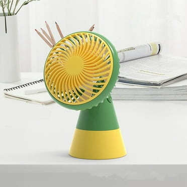 RoamHome Portable Desk Fan Foldable Desktop Mini Fan, Mute USB Rechargeable Tabletop Personal Cooling Fans Hand Held Stylish Gift for Students Workers (Green)