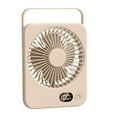 thumbnail image 1 of RoamHome Portable Desk Fan Small Quiet Desktop Mini Fan, Long Lasting USB Rechargeable Tabletop Personal Cooling Fans for Bedroom Office, High Appearance Gift for Students Workers (Brown), 1 of 8