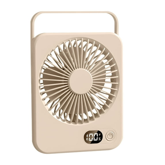 RoamHome Portable Desk Fan Small Quiet Desktop Mini Fan, Long Lasting USB Rechargeable Tabletop Personal Cooling Fans for Bedroom Office, High Appearance Gift for Students Workers (Brown)