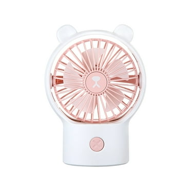RoamHome Portable Desk Fan Small Quiet Desktop Mini Fan, Mute USB Rechargeable Tabletop Personal Cooling Fans for Bedroom Office, High Appearance Gift for Students Workers (White)