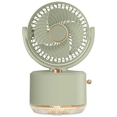 RoamHome Portable Desk Fan Small Quiet Desktop Mini Fan, Mute USB Rechargeable Tabletop Personal Cooling Fans for Bedroom Office, High Appearance Gift for Students Workers (Green)