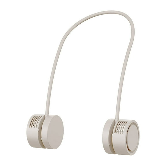 RoamHome Portable Neck Fan Small Handheld Mini Fan, Mute USB Rechargeable Tabletop Personal Cooling Fans for Bedroom Office, High Appearance Gift for Students Workers (Beige)