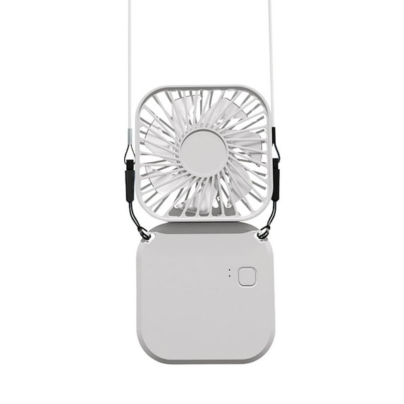 RoamHome Portable Neck Fan Small Quiet Desktop Mini Fan, Mute USB Rechargeable Tabletop Personal Cooling Fans for Bedroom Office, High Appearance Gift for Students Workers (White)