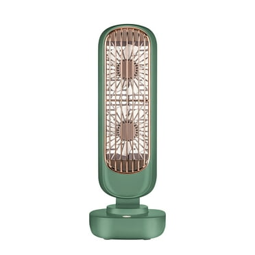 RoamHome Portable Standing Desk Fan Small Quiet Desktop Mini Fan, Mute USB Rechargeable Tabletop Personal Cooling Fans for Bedroom Office, High Appearance Gift for Students Workers (Green)