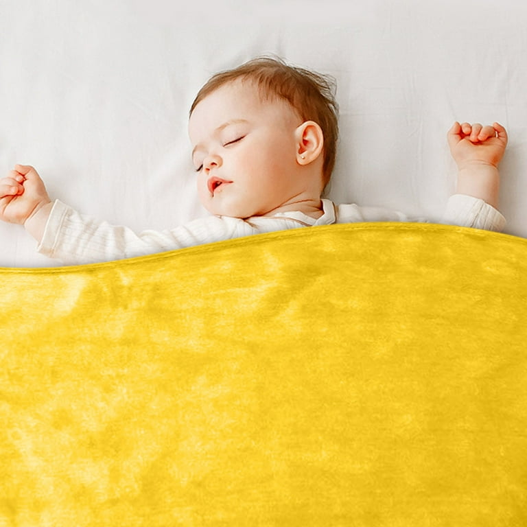 RoamHome Small Flannel Throw Blanket Solid Color Soft and Warm