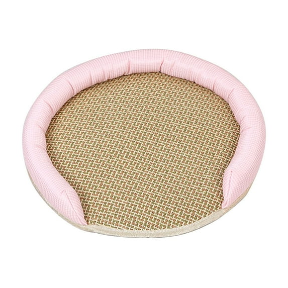 RoamHome Summer Pet Mat Cooling Floor Cushion Cool Mat Sleeping Pad for Cats Dogs Water Absorbing Floor Mat for Pets Household Cooler Pet Supplies (Pink, 1PC)