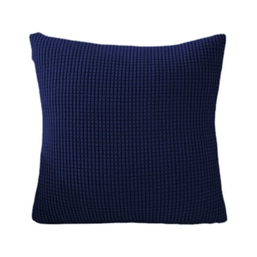 RoamHome Throw Pillows for Sofa Couch Solid Color Polyester Throw Pillows Decorative Throw Cushion for Multi-Purpose Modern Style Home Decor (Blue, 1PC)