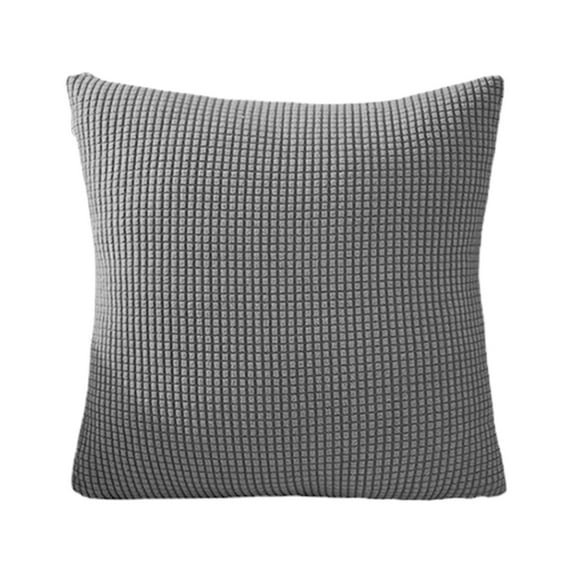 RoamHome Throw Pillows for Sofa Couch Solid Color Polyester Throw Pillows Decorative Throw Cushion for Multi-Purpose Modern Style Home Decor (Gray, 1PC)