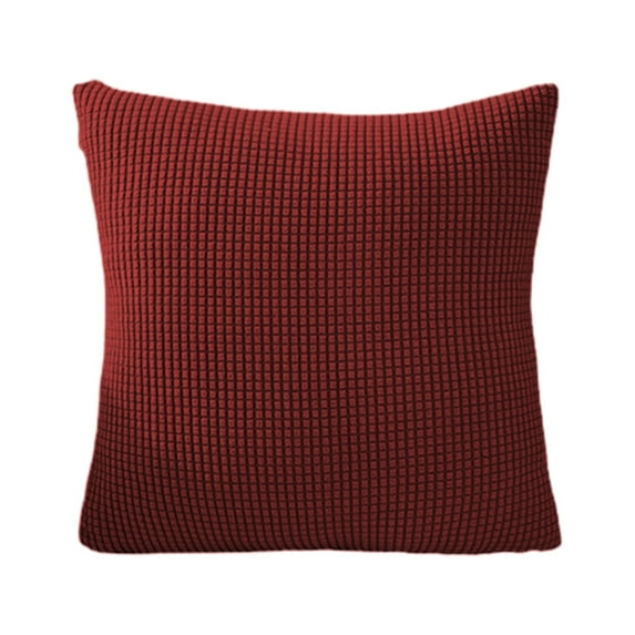 RoamHome Throw Pillows for Sofa Couch Solid Color Polyester Throw Pillows Decorative Throw Cushion for Multi-Purpose Modern Style Home Decor (Wine, 1PC)