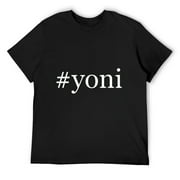 #yoni - Men's Hashtag Soft & Comfortable T-Shirt Black