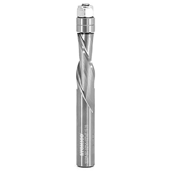 yonico router bits pattern bit solid carbide flush trim spiral 1/2-inch downcut 1/2-inch shank 32201-sc