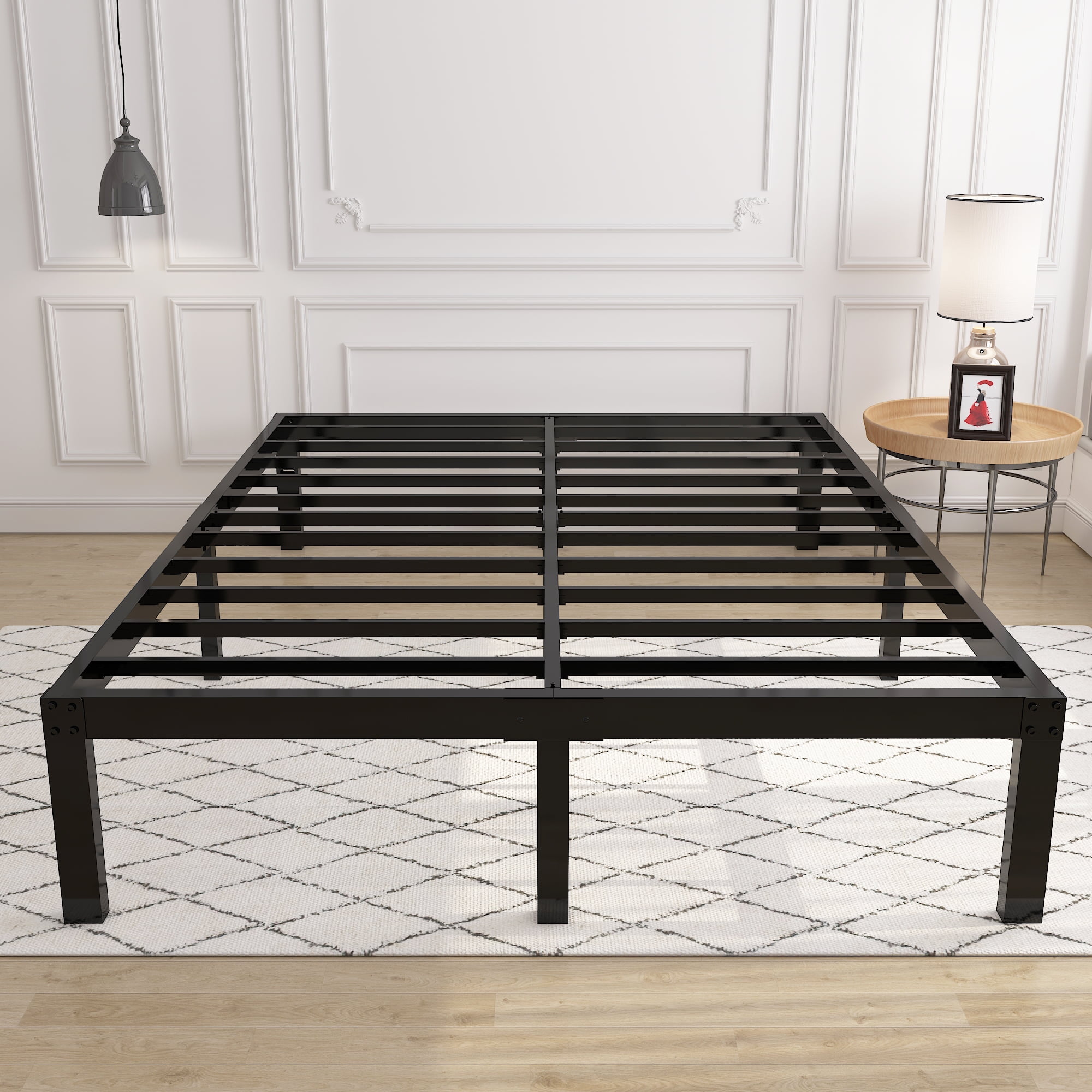 Metal queen bed frame walmart discount