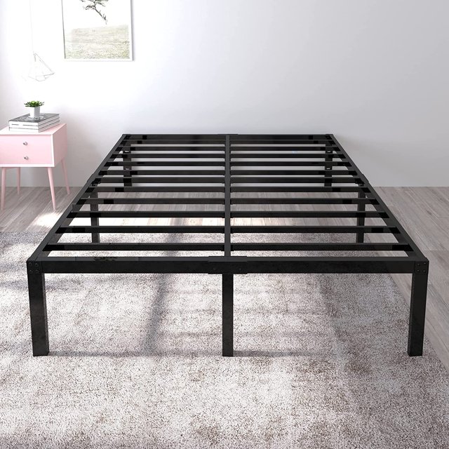 yookare 18 Inch Tall 3500lbs Heavy Duty Bed Frame Metal Platform /Maximum Storage/Mattress