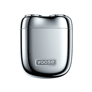 yoose Portable Electric Razor Magnetic Detachable Head with Case, USB-C quick charging, Silver