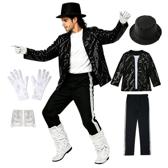 yoplnin Men's 80s 90s Pop Star 𝗖ostume, Dance Stage Outfit