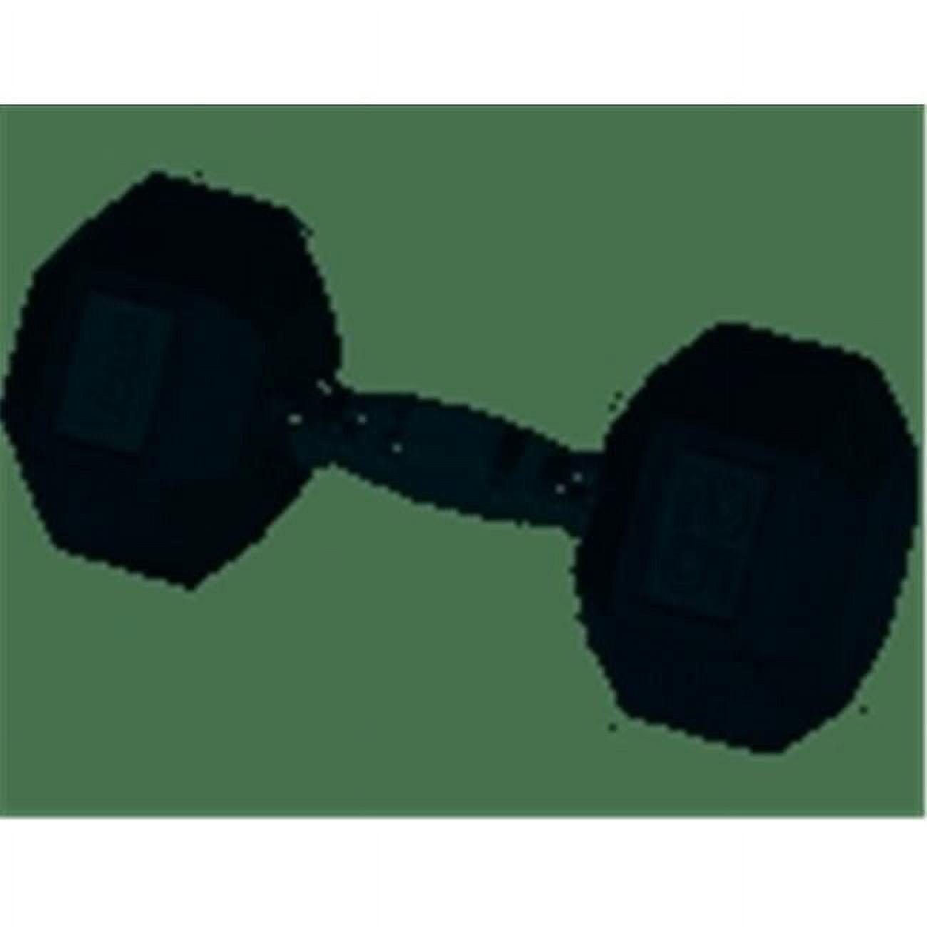 york barbell 34060 rubber hex dumbbell with chrome ergo handle - 27.5 lbs