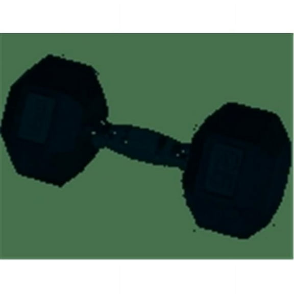 york barbell 34060 rubber hex dumbbell with chrome ergo handle - 27.5 lbs