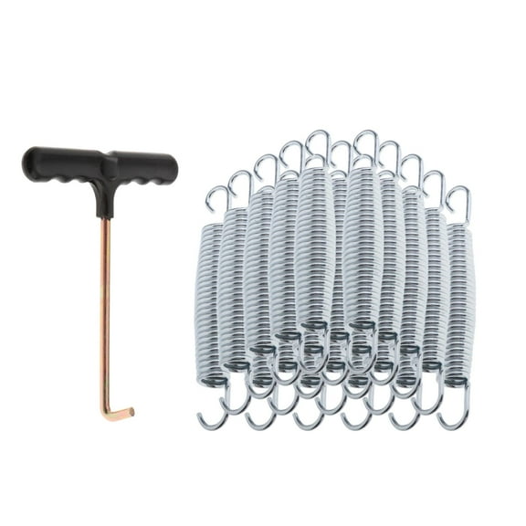 yotijar 20 Pieces Trampoline Springs Solid High Quality Replacement with Spring Tool 12cm