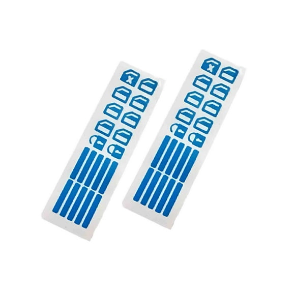 yotijar 2Pcs Car Control Switch Luminous Stickers Universal Car Night Glowing Decals Blue