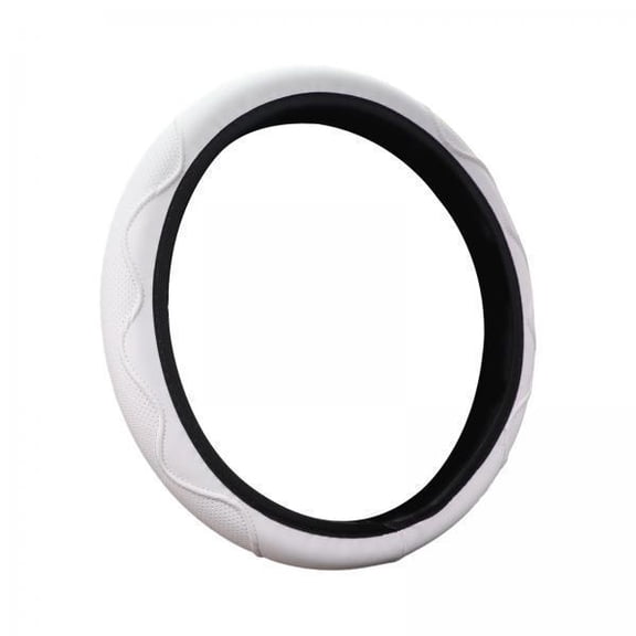 yotijar 2xCar Steering Wheel Cover Comfortable to Grip Stylish for Women Men Universal White